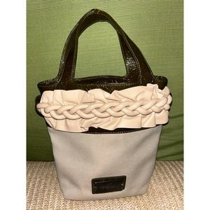 GILLI small mini tote satchel top handbag Beige